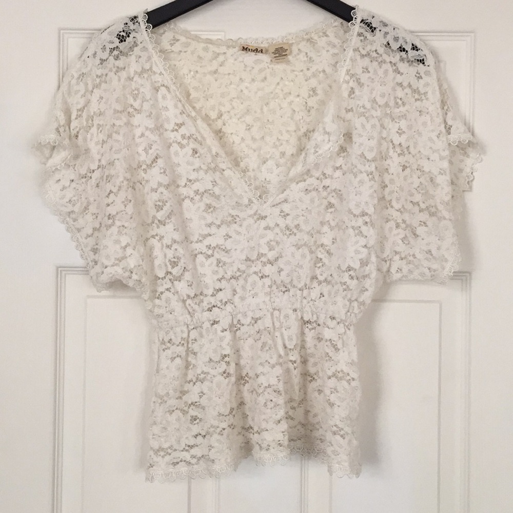Flower lace shirt